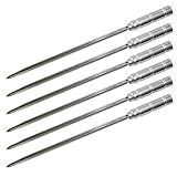 Kit 6 Espetos Aço Inox Cabo Em Alumínio Churrasco