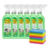 Kit 6 Espuma Magica Spray Tira Manchas Carro Sofa Com Pano
