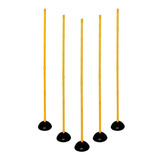 Kit 6 Estacas De Agilidade Treinamento Funcional Circuito Cor Amarelo
