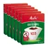 Kit 6 Filtro De Café Melitta Original 103