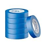 Kit 6 Fita Crepe 24mm X 50m Azul Profissional Anti-UV Pintura Parede - Tigre
