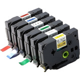 Kit 6 Fita Rotulador Brother Colorida 12mm Tz Tze Compati