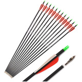Kit 6 Flechas 80cm Fibra De Carbono P Arco Composto Recurvo
