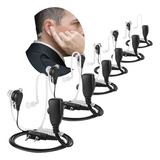 Kit 6 Fone Silicone Rádio Comunicador Baofeng 777s Uv5r