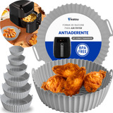 Kit 6 Forma Silicone Para Airfryer Antiaderente Reutilizável