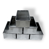Kit 6 Formas Bolo De Kilo caixa De Leite  Alumínio