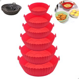 Kit 6 Formas Silicone Premium Pra Airfryer Cozinha Pratica