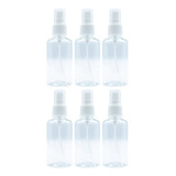 Kit 6 Frasco Borrifador Válvula Spray Álcool Perfume 80 Ml
