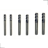 Kit 6 Fresa Topo Metal Duro 2x 4 5 E 6mm Cob Tialn 45hrc