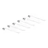 Kit   6 Ganchos Simples 30cm Branco New Plus   Sa Gôndolas