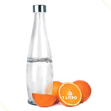 Kit 6 Garrafas Agua Suco Vidro Geladeira 1 L Transparente