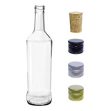 Kit 6 Garrafas Cachaça Vidro 670ml Cilíndrica Com Tampa
