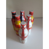 Kit 6 Garrafas De Alumínio Budweiser Copa Do Mundo Vazia