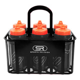 Kit 6 Garrafas Esportivas Automática Cesta Porta Squeeze