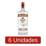 Kit 6 Garrafas Vodka Destilada Smirnoff Garrafa 1 75l