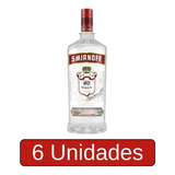 Kit 6 Garrafas Vodka Destilada Smirnoff Garrafa 1 75l