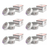 Kit 6 Gel Construtor Xed Led Uv Pink 15g Alongamento De Unha