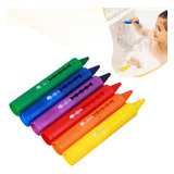 Kit 6 Giz Caneta Rabisca Apaga Cores Azulejo Banho Infantil