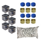 Kit 6 Giz Platinum 6 Solas virolas Metal 1kg De Giz Braco Cor Preto
