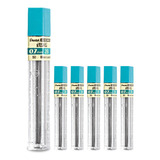Kit 6 Grafites 2b 0 7mm Pentel 12 Unidades Por Tubo