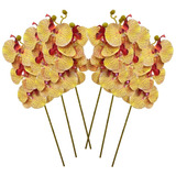 Kit 6 Haste Orquídea Artificial Decorativa Flores 3d Atacado