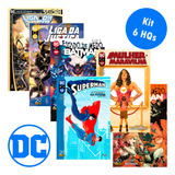 Kit 6 Hqs Gibis Dc Comics Superman Batman Mulher Maravilha E Liga Da Justiça Lacrado Panini
