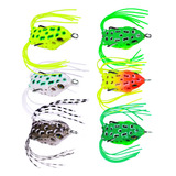 Kit 6 Isca Artificial Sapo Frog Traíra Tucunaré Pesca
