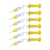 Kit 6 Isolador Porteira Com Batente P Cerca Elétrica Rural