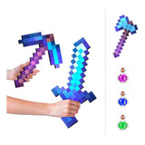 Kit 6 Itens Minecraft Diamante Encantado Picareta Espada Mdf