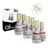 Kit 6 Lampada C6 Mini Super Led 6500k Farol Alto Baixo Milha