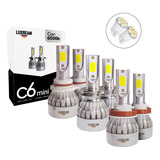 Kit 6 Lampada C6 Mini Super Led 6500k Farol Alto Baixo Milha