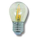 Kit 6 Lâmpada Filamento Led Vintage Redonda G45 2w Gold
