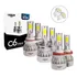 Kit 6 Lampada Super Led 8000k Farol Alto Baixo Milha Luxbeam