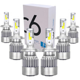 Kit 6 Lâmpada Super Led Farol Baixo Alto E Milha 6000k C6