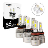 Kit 6 Lampada Super Led S6 Ultra 6500 Farol Alto Baixo Milha