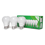 Kit 6 Lâmpadas Led Taschibra Tkl 60 9w E27 6500k Luz Branca