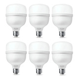 Kit 6 Lâmpadas Super Bulbo Alta Potência Led 50w   Elgin Cor Da Luz Branco frio 110v 220v