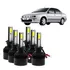 Kit 6 Lâmpadas Ultra Led Super Farol Alto Baixo Milha 8000k