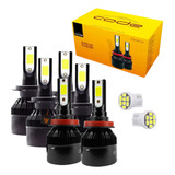 Kit 6 Lâmpadas Ultra Led Super Foco Farol Automotivo 8000k
