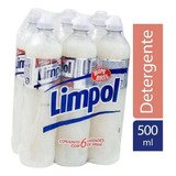 Kit 6 Lava Louça Detergente Glicerina Antiodor 500kg Coco