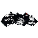 Kit 6 Lenços Bandana Bandas Rock Bandeira Inglaterra Caveira