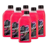 Kit 6 Litros Aditivo Radiador Rosa Orgânico Paraflu Pronto Para Uso