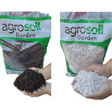 Kit 6 Litros Perlita Expandida E Casca De Arroz Carbonizada