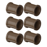 Kit 6 Luva Emenda Cola 1 1 2 50mm Pvc Soldavel Marrom