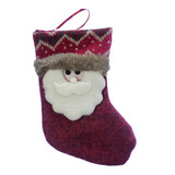 Kit 6 Meias Papai Noel Pendentes De Natal Decoração 18x8cm