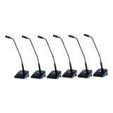 Kit 6 Microfones Gooseneck
