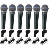 Kit 6 Microfones Profissionais