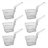 Kit 6 Mini Cesto Fritura Inox Servir Porções Batatas Fritas