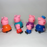 Kit 6 Miniaturas Da Família Peppa Pig 5cm 9cm Brinquedo