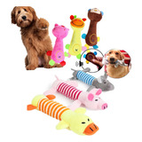 Kit 6 Mordedores Pelúcia Brinquedo Cães Porte Pequeno Médio Cor Colorido Desenho Sortidos